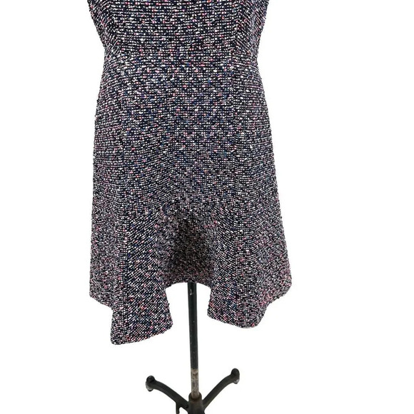 J. Crew A-line Dress in Confetti Tweed Navy Blue Pink Size 12 - Picture 5 of 15